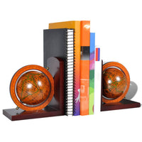 Bookstand World Map Globe Bookend Classic A Pair living room Kings Warehouse 