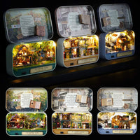 Box Theatre Doll House Furniture Miniature, 1:24 Dollhouse Kit for Kids (Happy Corner) Kings Warehouse 