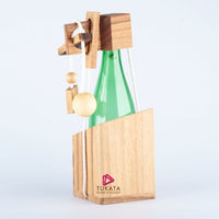 Brainteaser wine bottle mystery lock puzzle- open the lock before you can have a drink! Great party gift KingsWarehouse 