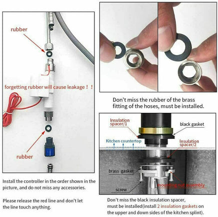 Brushed Gold Spout Matte Black pull out with spray function kitchen mixer tap faucet Kings Warehouse 