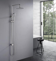 Brushed Nickel Solid Stainless Steel 304 made shower set w diverter 200 mm head sprayer hand held head Suit Outdoor Kings Warehouse 