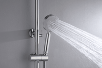 Brushed Nickel Solid Stainless Steel 304 made shower set w diverter 200 mm head sprayer hand held head Suit Outdoor Kings Warehouse 