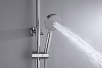 Brushed Nickel Solid Stainless Steel 304 made shower set w diverter 200 mm head sprayer hand held head Suit Outdoor Kings Warehouse 