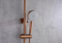 Brushed Rose Gold Copper Solid Stainless Steel 304 made shower set w diverter 200 mm head sprayer hand held head Kings Warehouse 