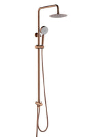 Brushed Rose Gold Copper Solid Stainless Steel 304 made shower set w diverter 200 mm head sprayer hand held head Kings Warehouse 