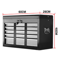 BULLET 9 Drawer Tool Box Chest Garage Storage Mechanic Organiser Toolbox Set Kings Warehouse 