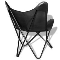 Butterfly Chair Black Real Leather Kings Warehouse 