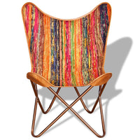 Butterfly Chair Multicolour Chindi Fabric Kings Warehouse 