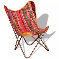 Butterfly Chair Multicolour Chindi Fabric Kings Warehouse 