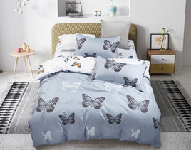 Butterfly Queen Size Quilt/Doona/Duvet Cover Set Kings Warehouse 