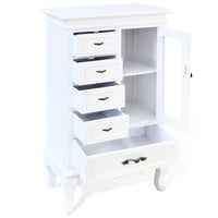Cabinet with 5 Drawers 2 Shelves White Kings Warehouse 