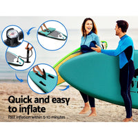 Camp Stand Up Paddle Board Inflatable Kayak Surfboard SUP Paddleboard 10FT Kings Warehouse 