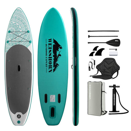 Camp Stand Up Paddle Board Inflatable Kayak Surfboard SUP Paddleboard 10FT Kings Warehouse 