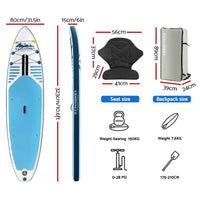 Camp Stand Up Paddle Board Inflatable SUP Surfboard Paddleboard Kayak 10FT Kings Warehouse 