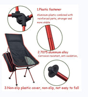 Camping Chair Folding High Back Backpacking Chair with Headrest Red Kings Warehouse 