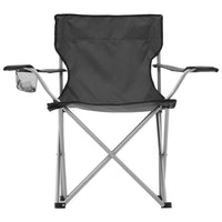Camping Table and Chair Set 3 Pieces Grey Kings Warehouse 