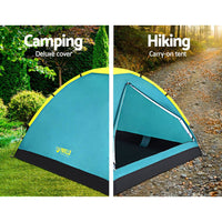 Camping Tent Pop Up Canvas Hiking Beach Sun Shade Camp 3 Person Dome Kings Warehouse 