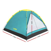 Camping Tent Pop Up Canvas Hiking Beach Sun Shade Camp 3 Person Dome Kings Warehouse 