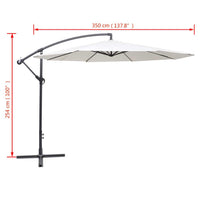 Cantilever Umbrella 3.5 m Sand White Kings Warehouse 