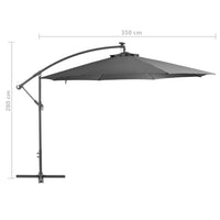 Cantilever Umbrella with Aluminium Pole 350 cm Anthracite Kings Warehouse 