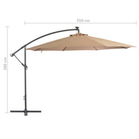 Cantilever Umbrella with Aluminium Pole 350 cm Taupe Kings Warehouse 