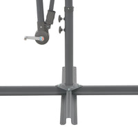 Cantilever Umbrella with LED Lights and Metal Pole 350 cm Anthracite Kings Warehouse 