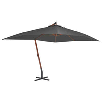 Cantilever Umbrella with Wooden Pole 400x300 cm Anthracite Kings Warehouse 