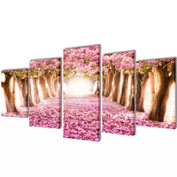 Canvas Wall Print Set Cherry Blossom 200 x 100 cm 241575 Kings Warehouse 
