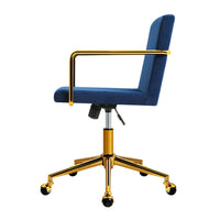 Caraway Velvet Office Chair Royal Blue Office Supplies Kings Warehouse 