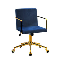 Caraway Velvet Office Chair Royal Blue Office Supplies Kings Warehouse 