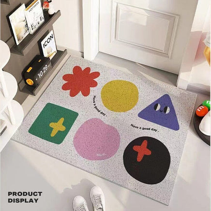 Cartoon door entry anti-slip rug scraping mud rubbing soil pvc wire ring floor mat Kings Warehouse 