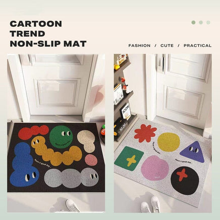 Cartoon door entry anti-slip rug scraping mud rubbing soil pvc wire ring floor mat Kings Warehouse 