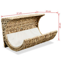 Cat Bed with Cushion Water Hyacinth 37x20x20 cm Kings Warehouse 