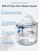 Cat Dog Water Fountain Pet Water Dispenser 1.8L Automatic Drinking Fountain for Cats Kitty Indoor Kings Warehouse 