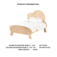 Cat Dog Wooden Bed Pet Sofa for Small Pet Wood Frame Beds With Bedding Kings Warehouse 