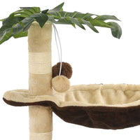 Cat Tree with Sisal Scratching Post 50 cm Beige and Brown Kings Warehouse 
