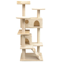 Cat Tree with Sisal Scratching Posts 125 cm Beige Kings Warehouse 