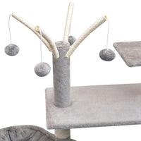 Cat Tree with Sisal Scratching Posts 125 cm Grey Kings Warehouse 