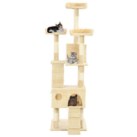 Cat Tree with Sisal Scratching Posts 170 cm Beige Kings Warehouse 