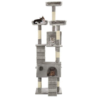 Cat Tree with Sisal Scratching Posts 170 cm Grey Kings Warehouse 