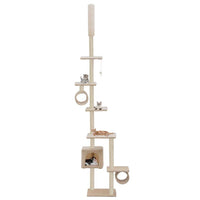 Cat Tree with Sisal Scratching Posts 260 cm Beige