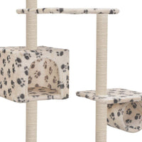 Cat Tree with Sisal Scratching Posts 260 cm Beige Paw Prints Kings Warehouse 