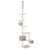 Cat Tree with Sisal Scratching Posts 260 cm Beige Paw Prints Kings Warehouse 