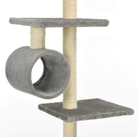 Cat Tree with Sisal Scratching Posts 260 cm Grey Kings Warehouse 