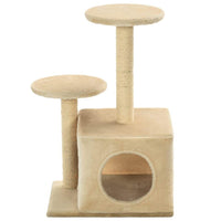 Cat Tree with Sisal Scratching Posts 60 cm Beige Kings Warehouse 