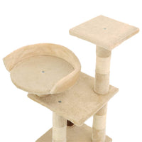 Cat Tree with Sisal Scratching Posts 65 cm Beige Kings Warehouse 