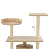 Cat Tree with Sisal Scratching Posts 95 cm Beige Kings Warehouse 