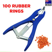Cattle Lamb Sheep Elastrator Castrating Plier with 100 Rubber Kings Warehouse 