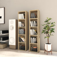 CD Cabinets 2 pcs Sonoma Oak 21x16x93.5 cm