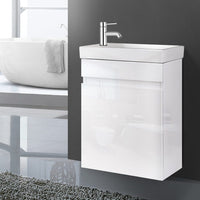 Cefito 400mm Bathroom Vanity Basin Cabinet Sink Storage Wall Hung Ceramic Basins Wall Mounted White Kings Warehouse 